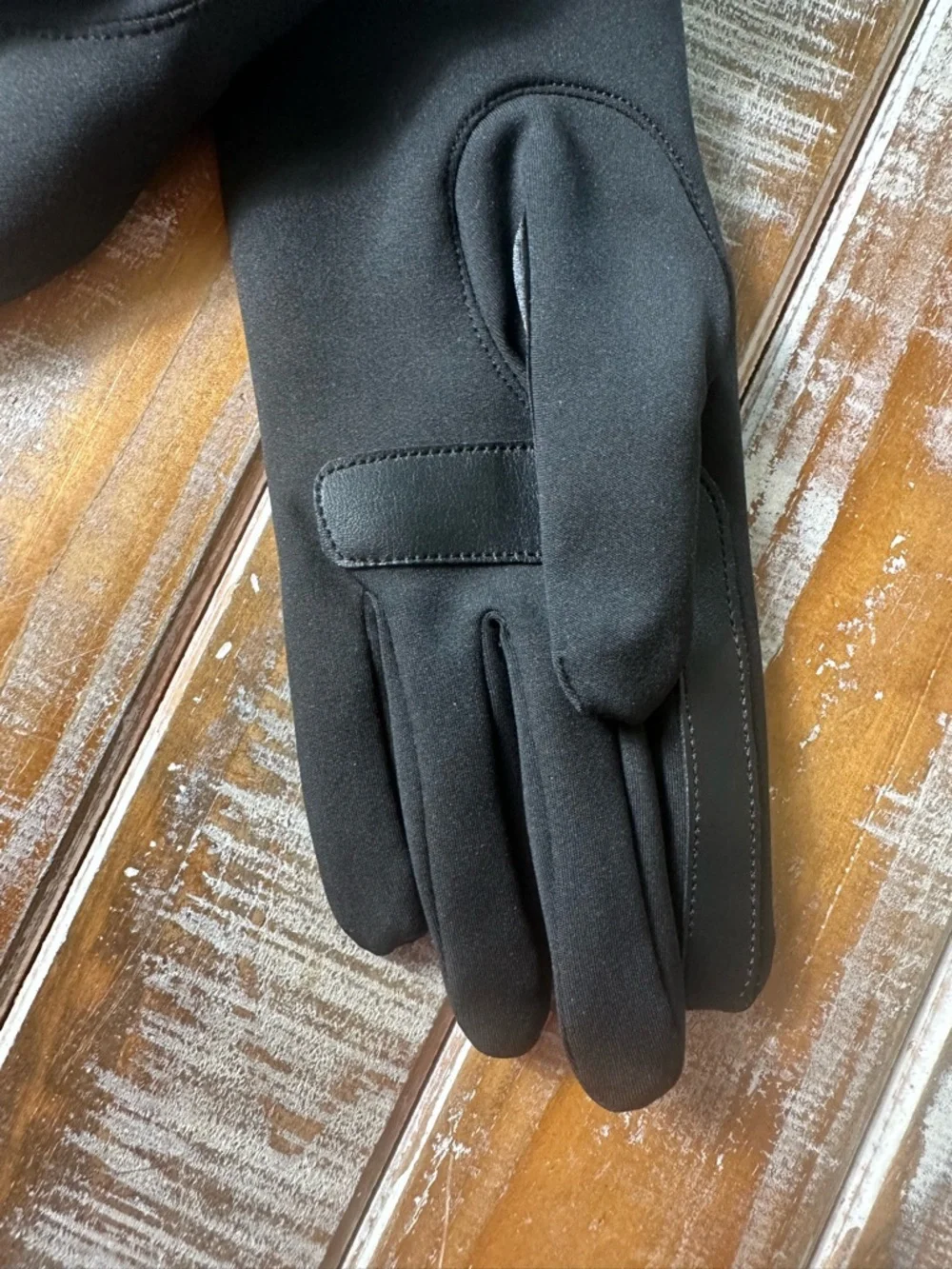 isotoner Black Gloves with Red Logo Accent - Picture 3 of 5